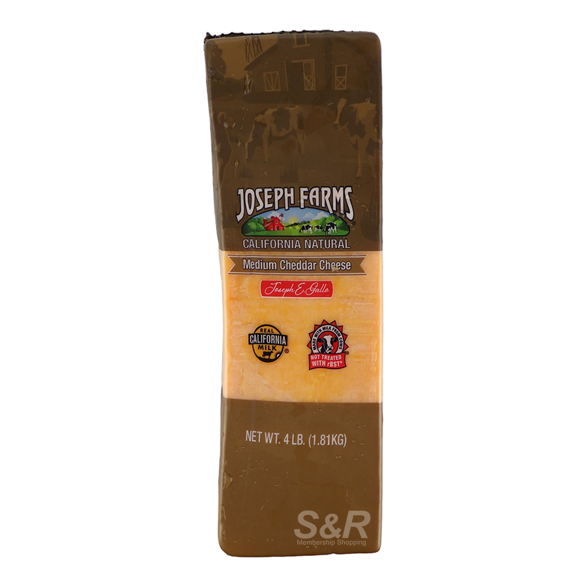 Joseph Farms Medium Cheddar Cheese 1.81kg Joseph Farms Medium Cheddar Cheese 1.81kg